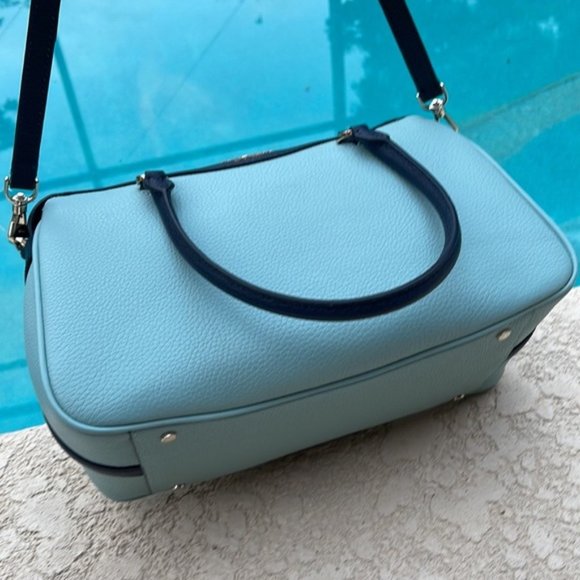 Kate Spade Colorblock Pebbled Leather Mimi Satchel Aphrodite - Picture 7 of 16